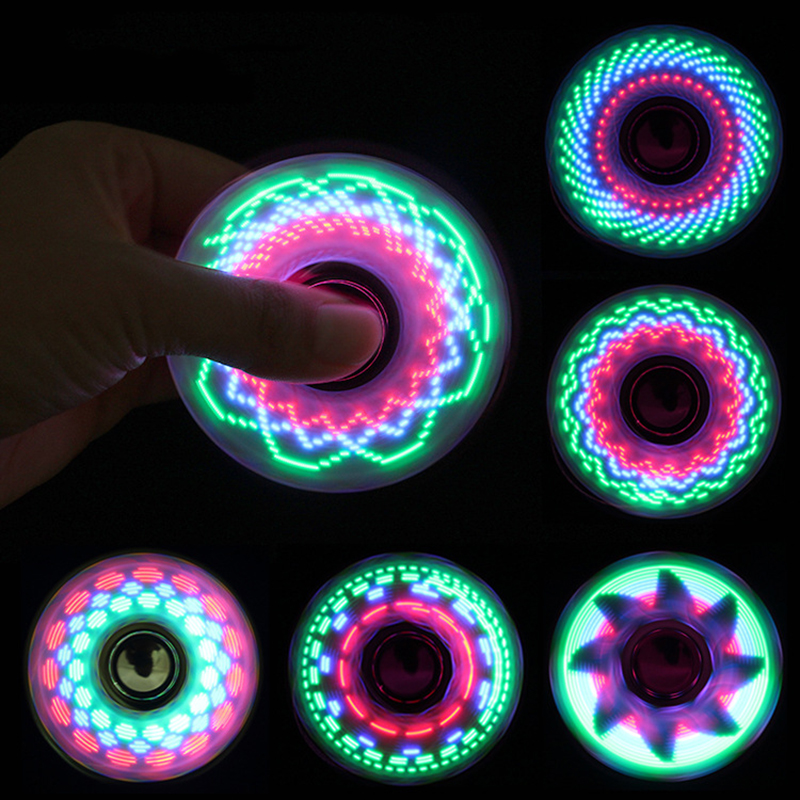 AliExpress 6colors Creative LED Light Luminous Fidget Spinner Changes Hand Spinner Golw in the Dark Stress Relief Toys For Kids