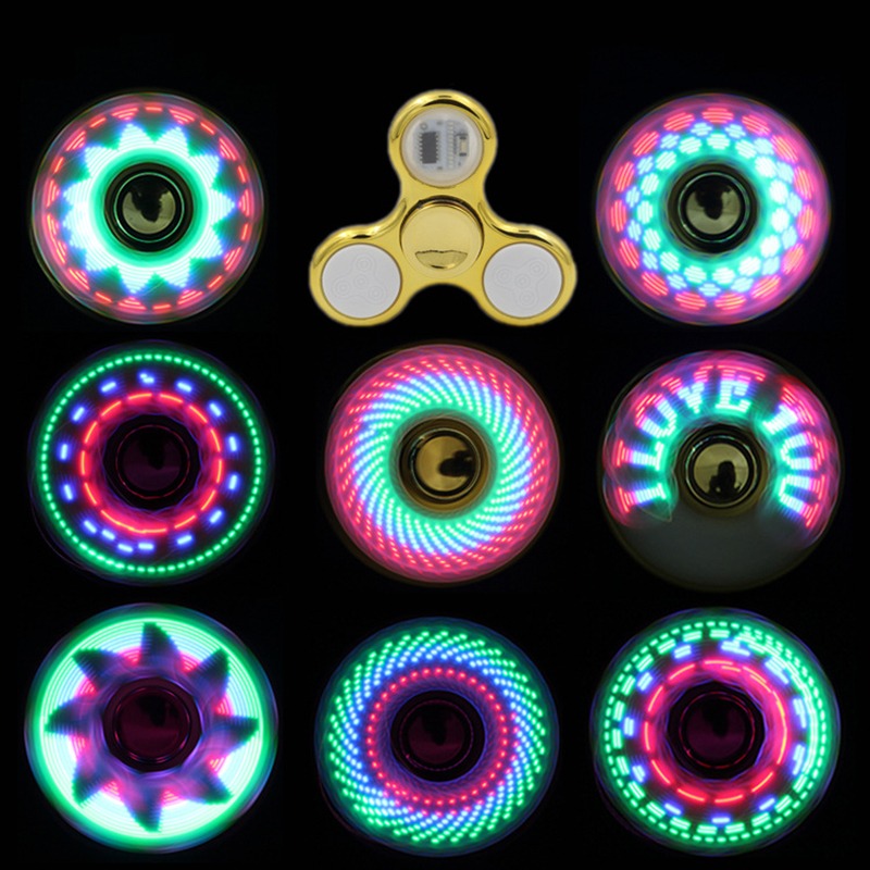 AliExpress 6colors Creative LED Light Luminous Fidget Spinner Changes Hand Spinner Golw in the Dark Stress Relief Toys For Kids, view 3