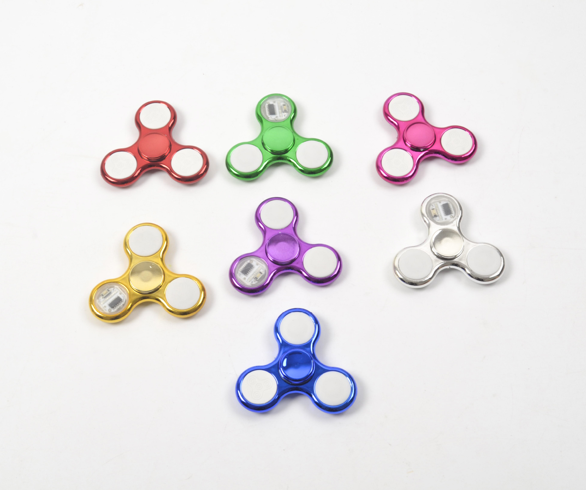 AliExpress 6colors Creative LED Light Luminous Fidget Spinner Changes Hand Spinner Golw in the Dark Stress Relief Toys For Kids, view 5