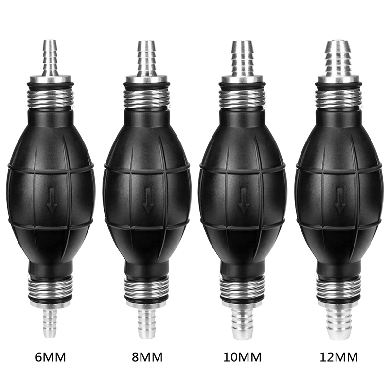 AliExpress 6mm/8mm/10mm/12mm Hand Fuel Pump Line Rubber Aluminum Hand Primer Bulb Diesel Oil Transfer Petrol for Car Boat Marine Outboard