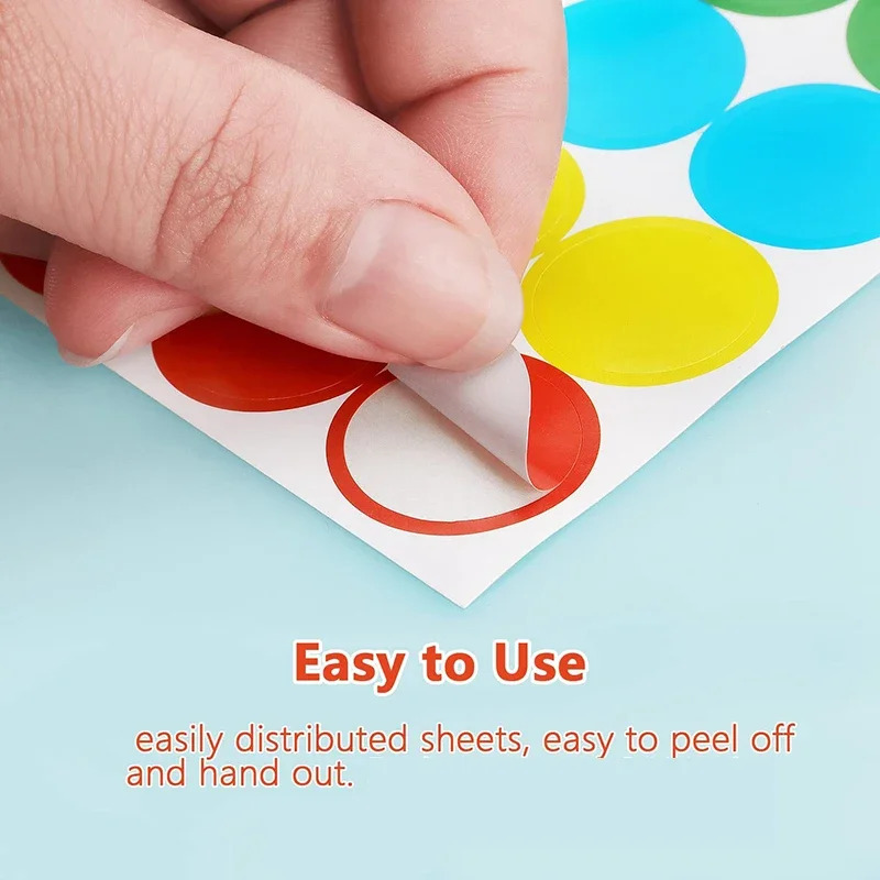 AliExpress 6mm 8mm 10mm 19mm 20mm 40mm Colored Dot Stickers Polka Circle Office Classroom Party Decoration Toys Diary Decoration Sticker, view 5