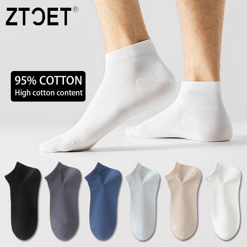 AliExpress 6Pairs High Quality Men Combed Cotton Socks Short Breathable Odor proof and antibacterial Business Spring Summer for Male sock