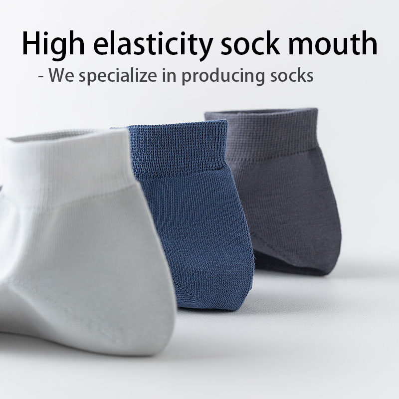 AliExpress 6Pairs High Quality Men Combed Cotton Socks Short Breathable Odor proof and antibacterial Business Spring Summer for Male sock, view 2