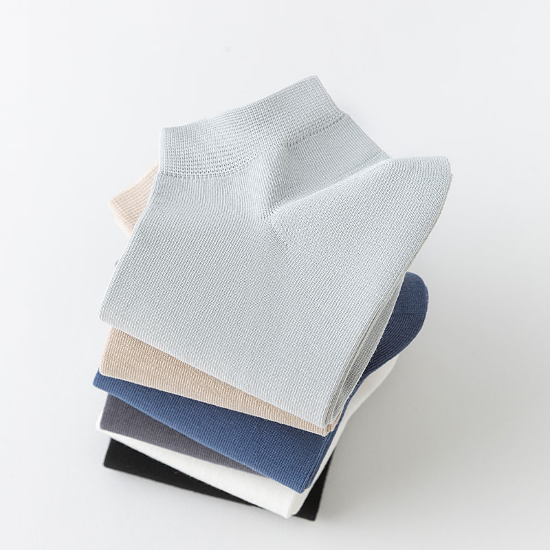 AliExpress 6Pairs High Quality Men Combed Cotton Socks Short Breathable Odor proof and antibacterial Business Spring Summer for Male sock, view 5