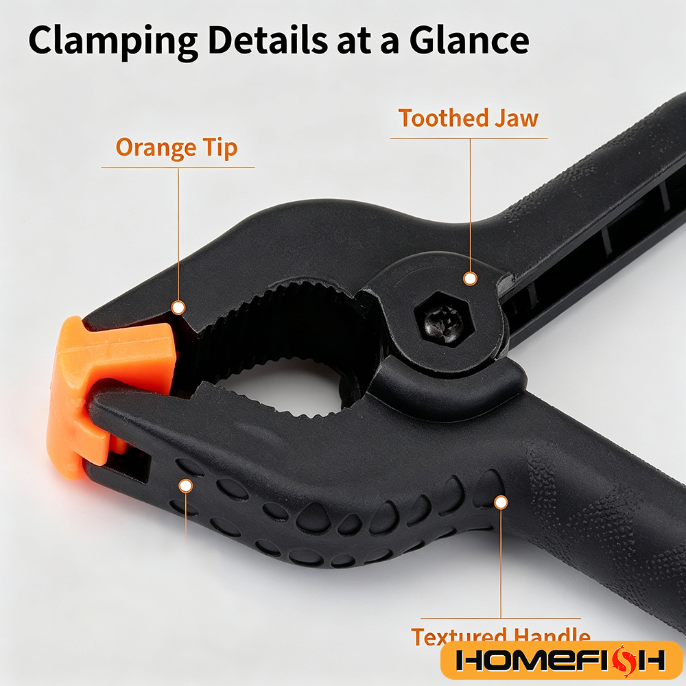 AliExpress Heavy-Duty 3 Inch Plastic Spring Clamps (6-Pack), view 2