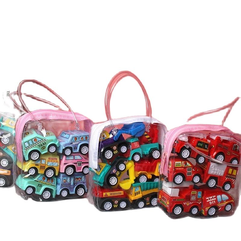 AliExpress 6pcs Car Model Toy Pull Back Car Toys Mobile Vehicle Fire Truck Taxi Model Kid Mini Cars Boy Toys Gift Diecasts Toy for Children, view 6