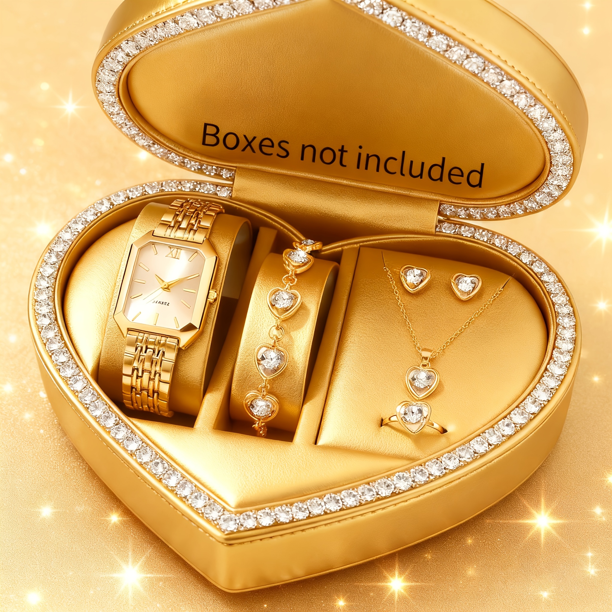 AliExpress 6-Piece Rhinestone Women's Quartz Watch Set