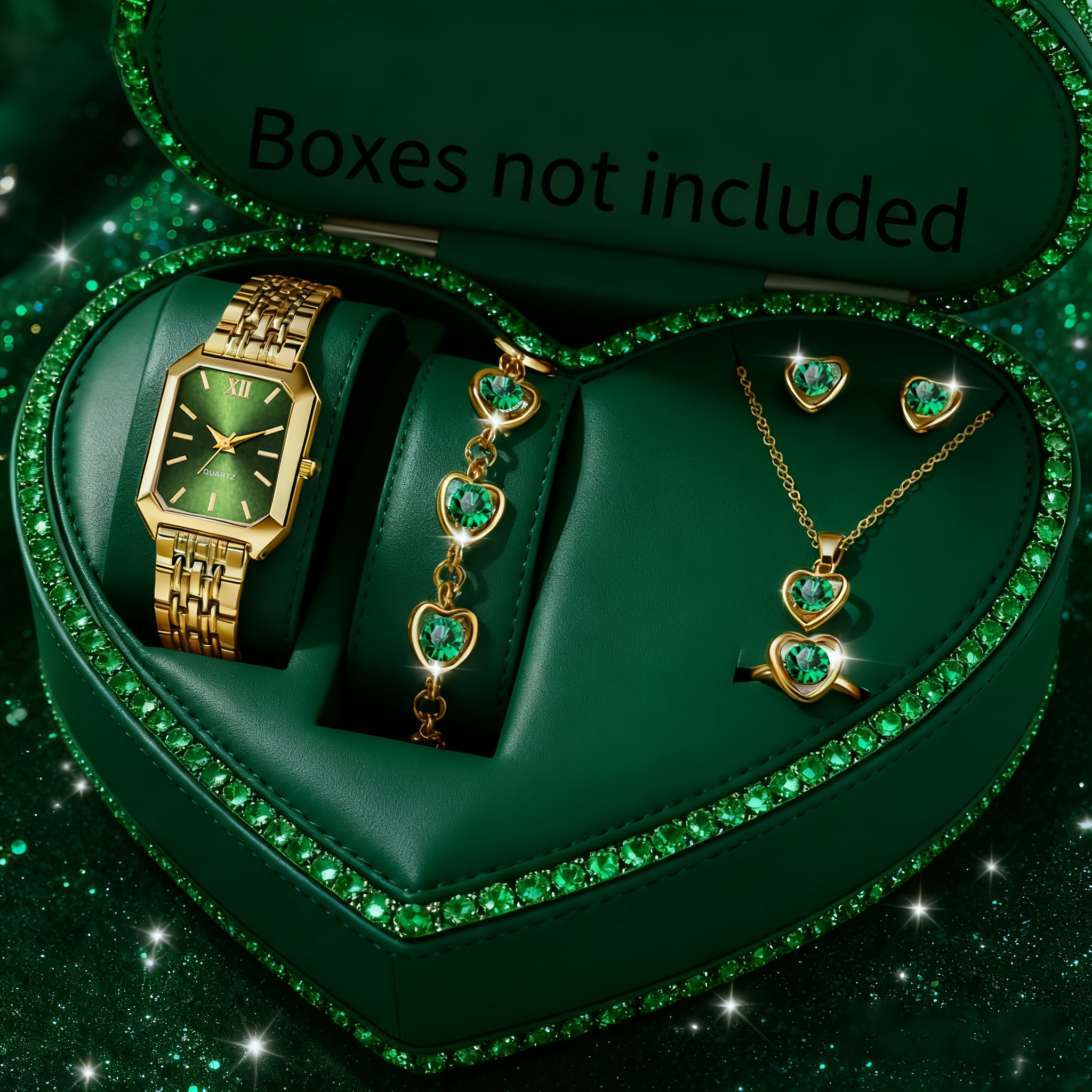 AliExpress 6-Piece Rhinestone Women's Quartz Watch Set, view 3