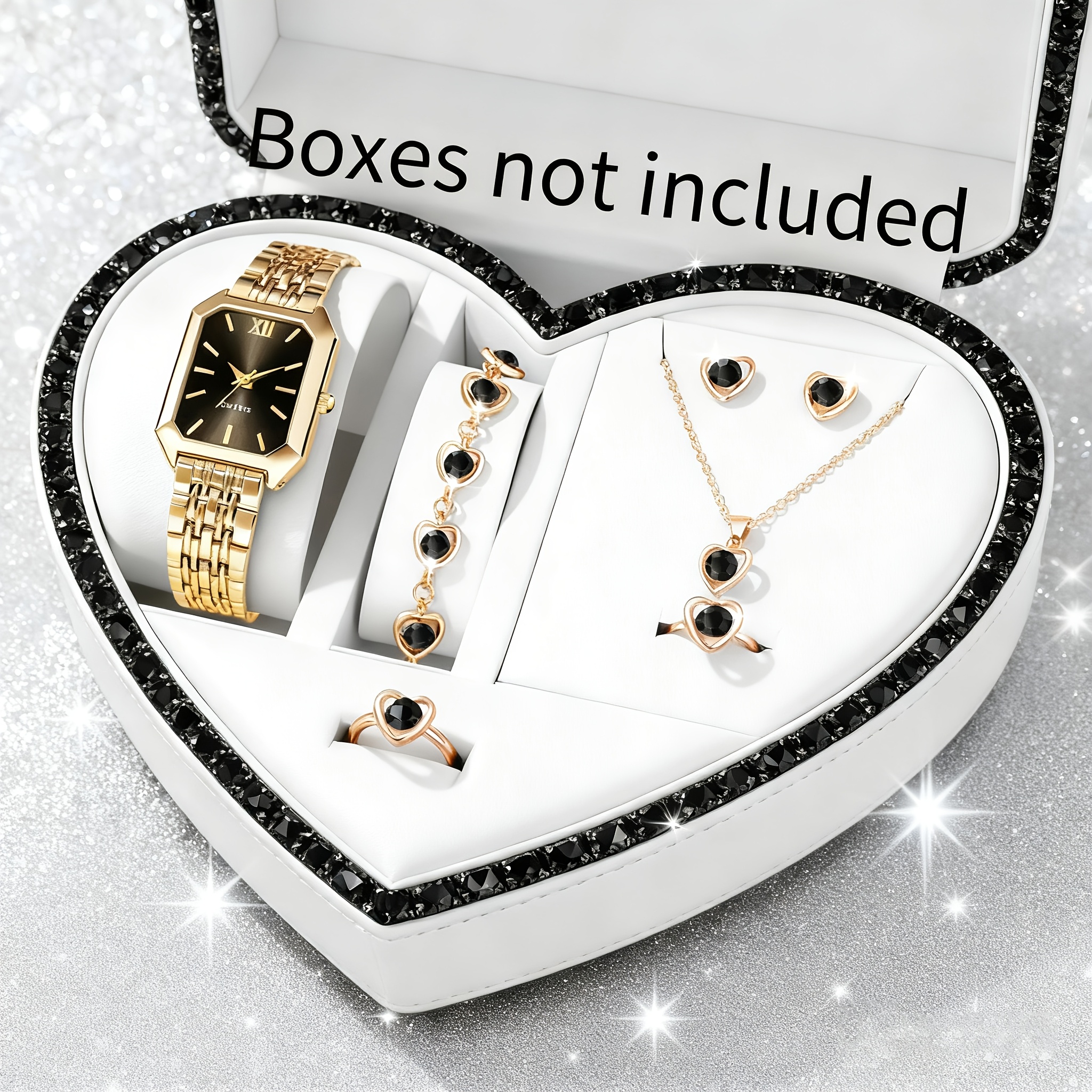 AliExpress 6-Piece Rhinestone Women's Quartz Watch Set, view 4