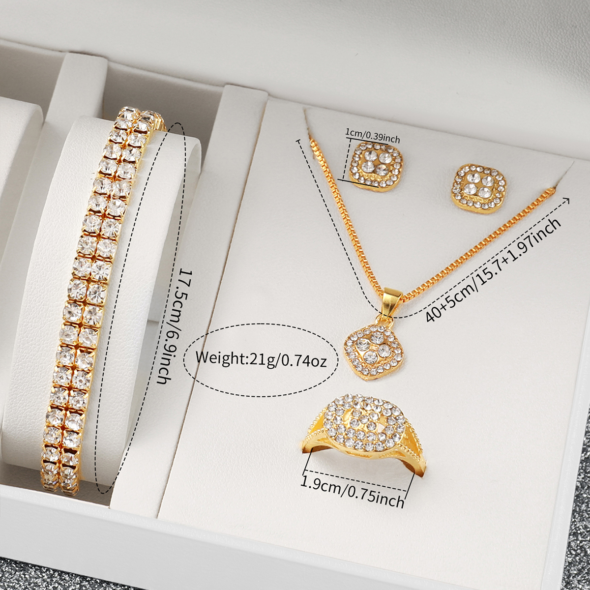 AliExpress Women's Gold Steel Band Watch and Jewelry Set, view 6