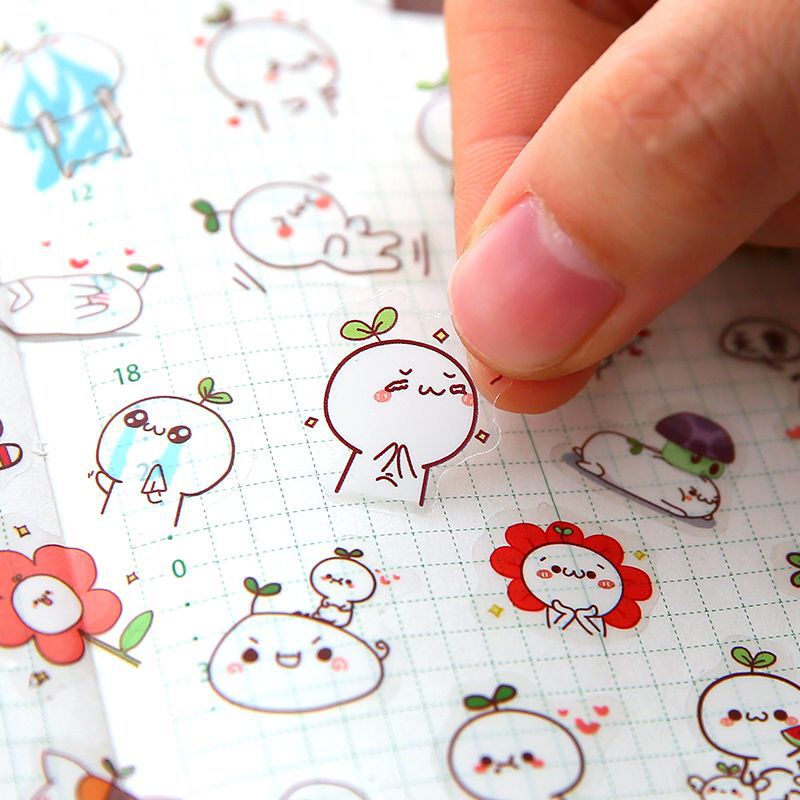 AliExpress 6Pcs/Lot Waterproof Cartoon Transparent Pvc Stickers DIY Hand Account Diary Decorative Stickers Kawaii Phone Cup Stickers