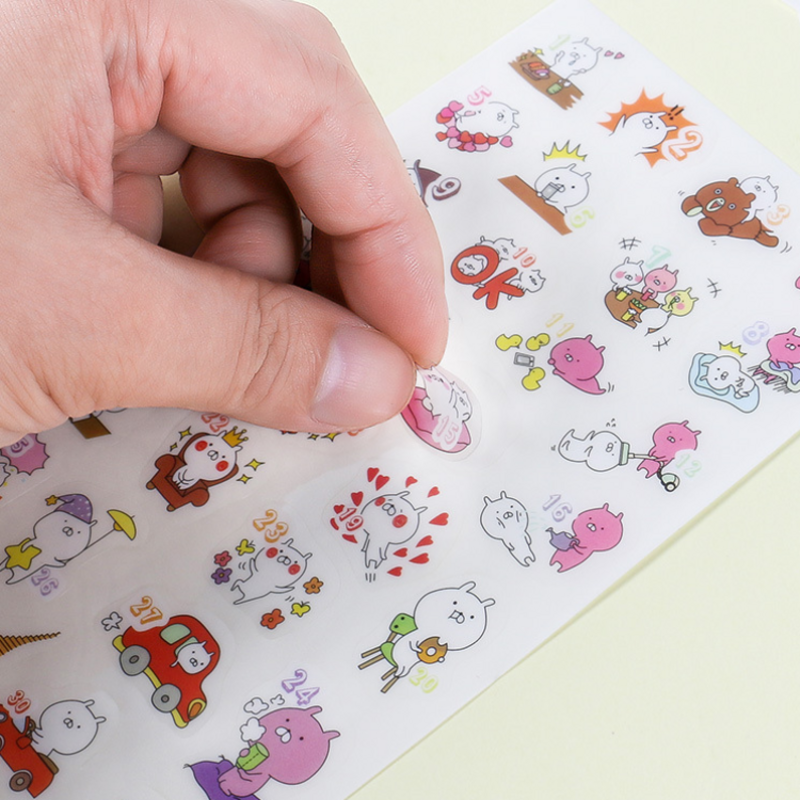 AliExpress 6Pcs/Lot Waterproof Cartoon Transparent Pvc Stickers DIY Hand Account Diary Decorative Stickers Kawaii Phone Cup Stickers, view 5