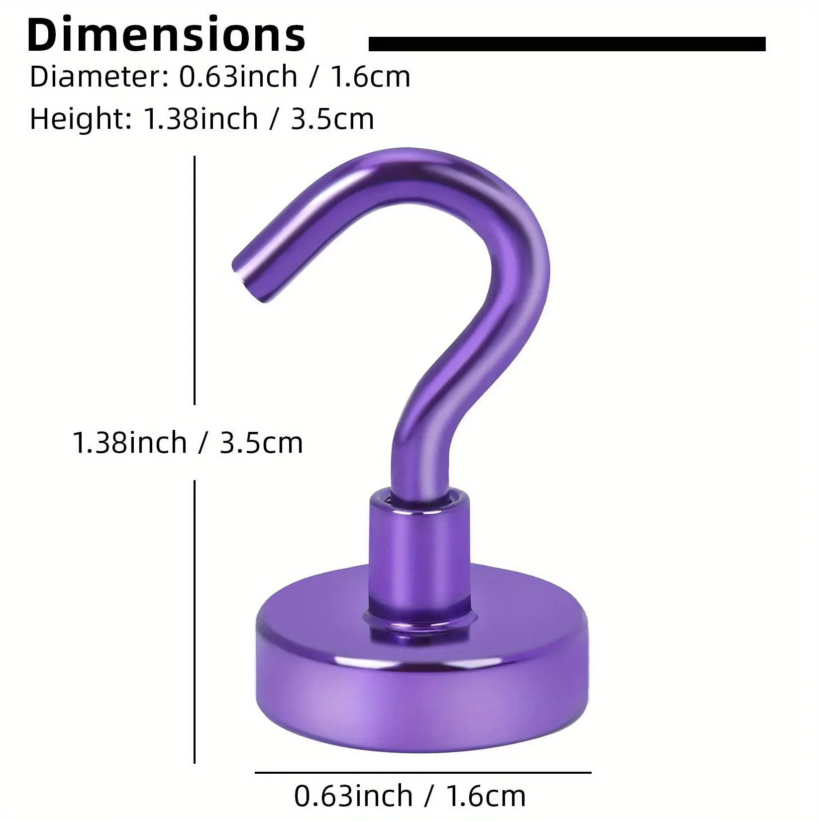 AliExpress Heavy-Duty Magnetic S-Hooks (6-Pack, 25 lb), view 3