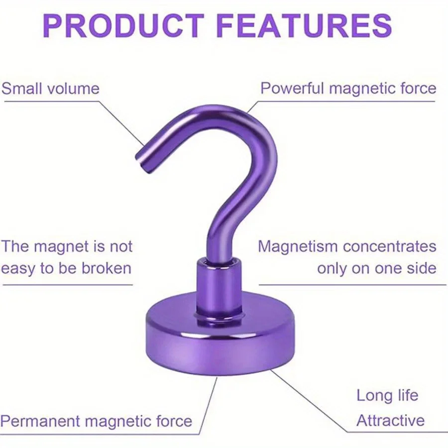 AliExpress Heavy-Duty Magnetic S-Hooks (6-Pack, 25 lb), view 5