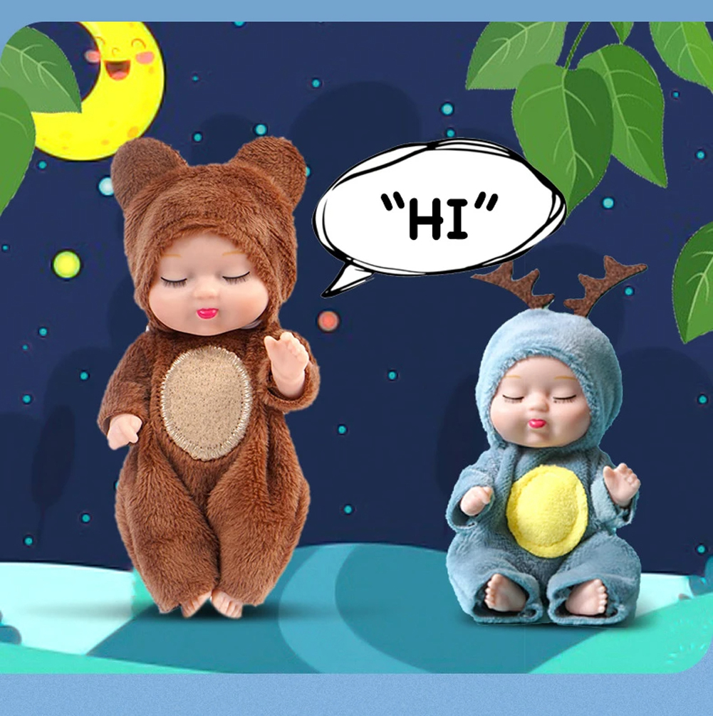 AliExpress 6Pcs Reborn Doll Kit Toy Simulation Princess Dolls Toy Mini Cute Sleeping Baby with Clothes Accessories Birthday Gift for Kids, view 3