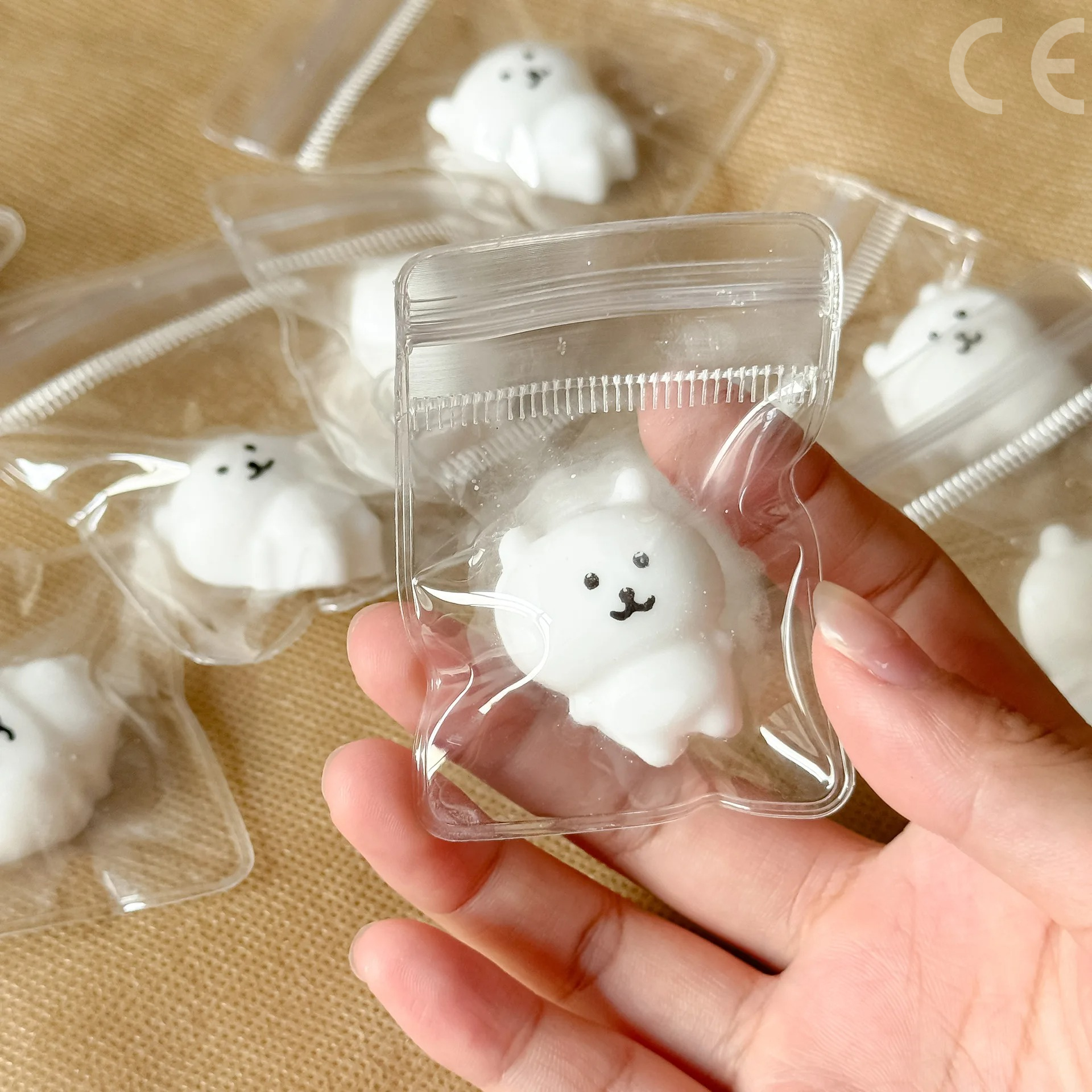 AliExpress 6pcs Self deprecating Bear Pinch Fun Bear Pinch Cute Expression Stress Relieving Toy Little Nose Ga Cute Children's Prize, view 4