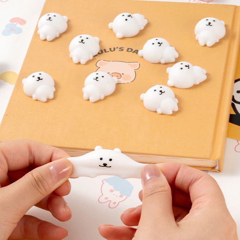 AliExpress 6pcs Self Deprecating Bear Pinch Fun Toy - Cute Expression Stress Relieving Little Nose Ga Children's Prize For Kids, view 2