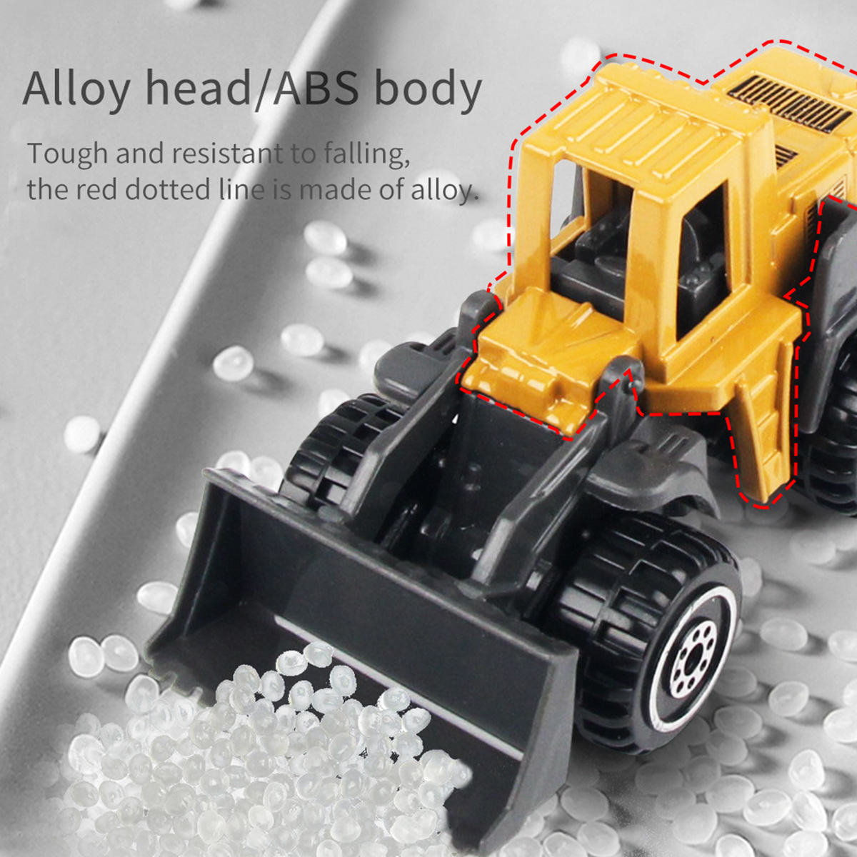 AliExpress 6pcs/set Alloy Engineering Truck Toy Car Classic Construction Model Vehicle Loader Tractor Excavator Toys for Boys Gifts, view 6