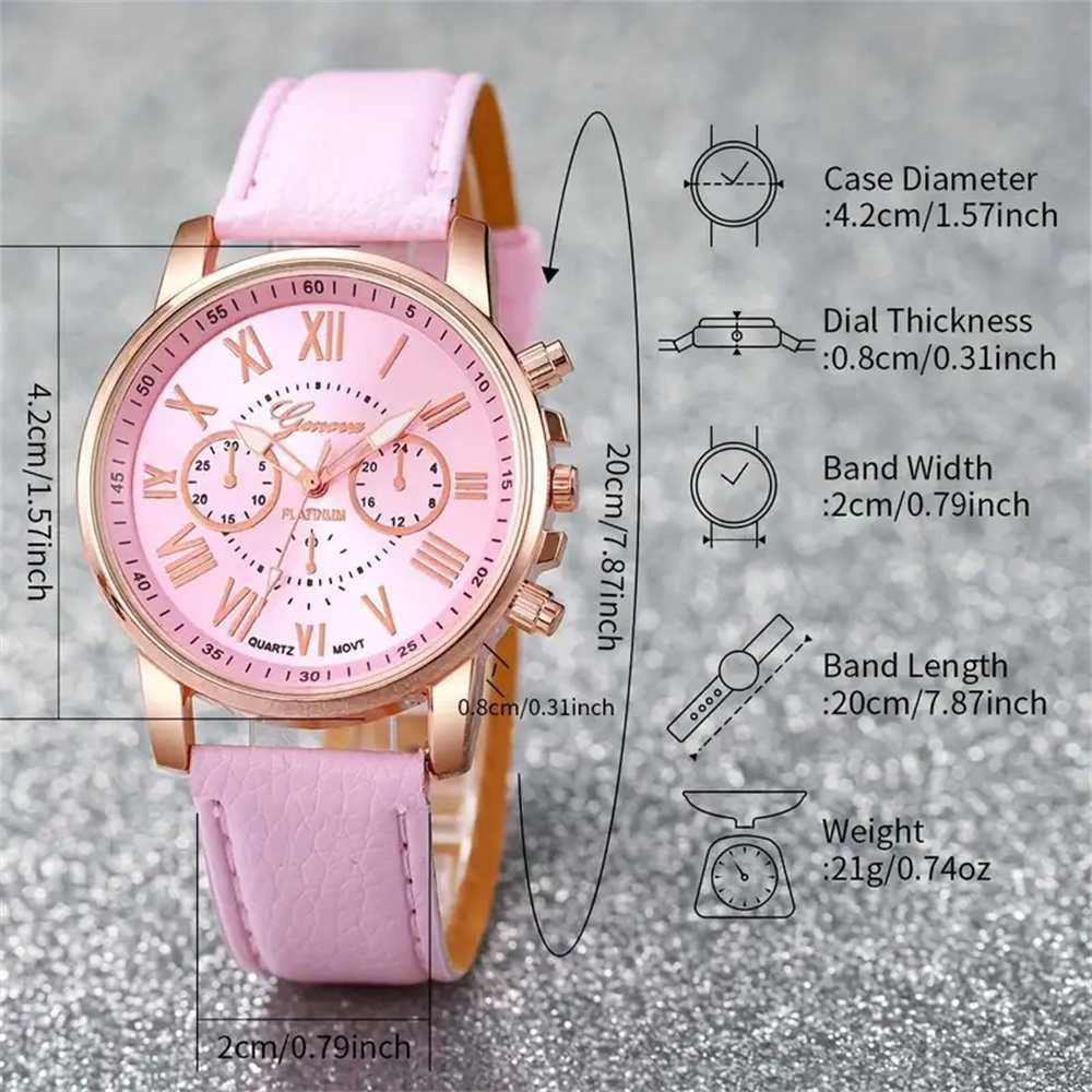 AliExpress Women's Heart Rhinestone Quartz Watch Set (6-Piece), view 3