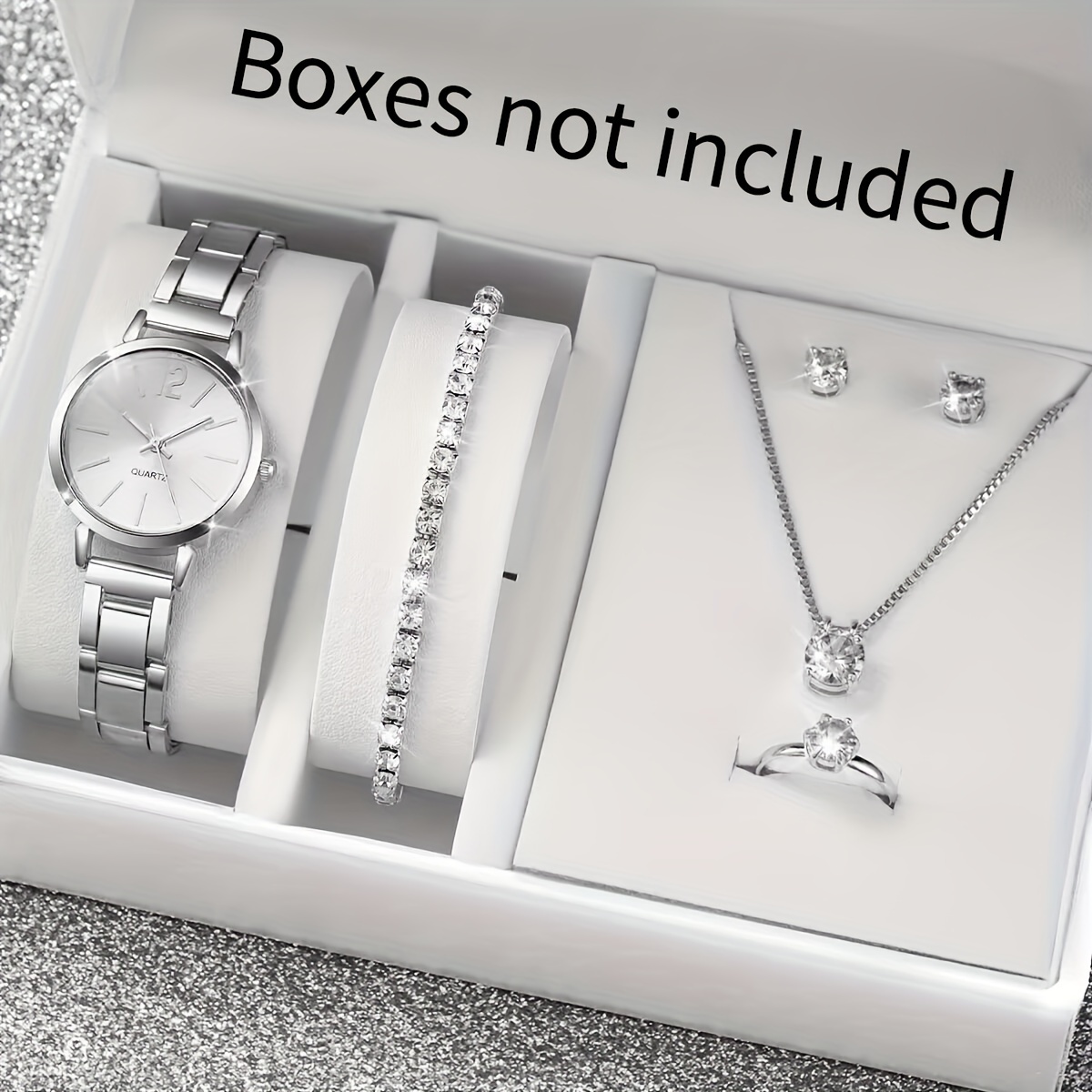 AliExpress Women's Quartz Watch and Jewelry Set (6-Piece)
