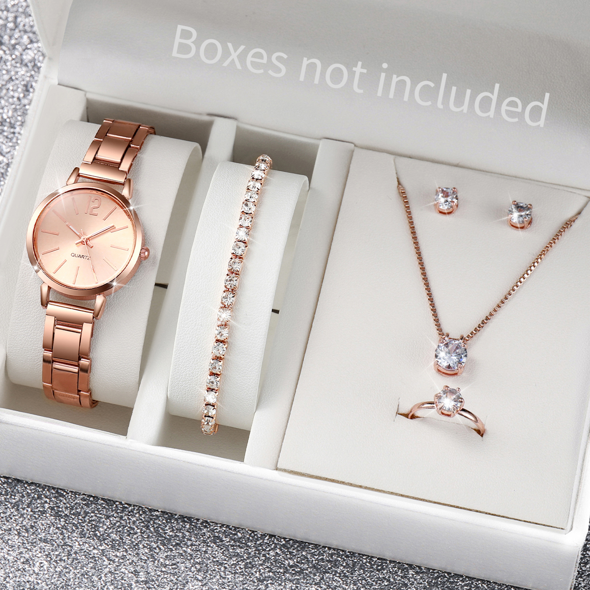 AliExpress Women's Quartz Watch and Jewelry Set (6-Piece), view 2