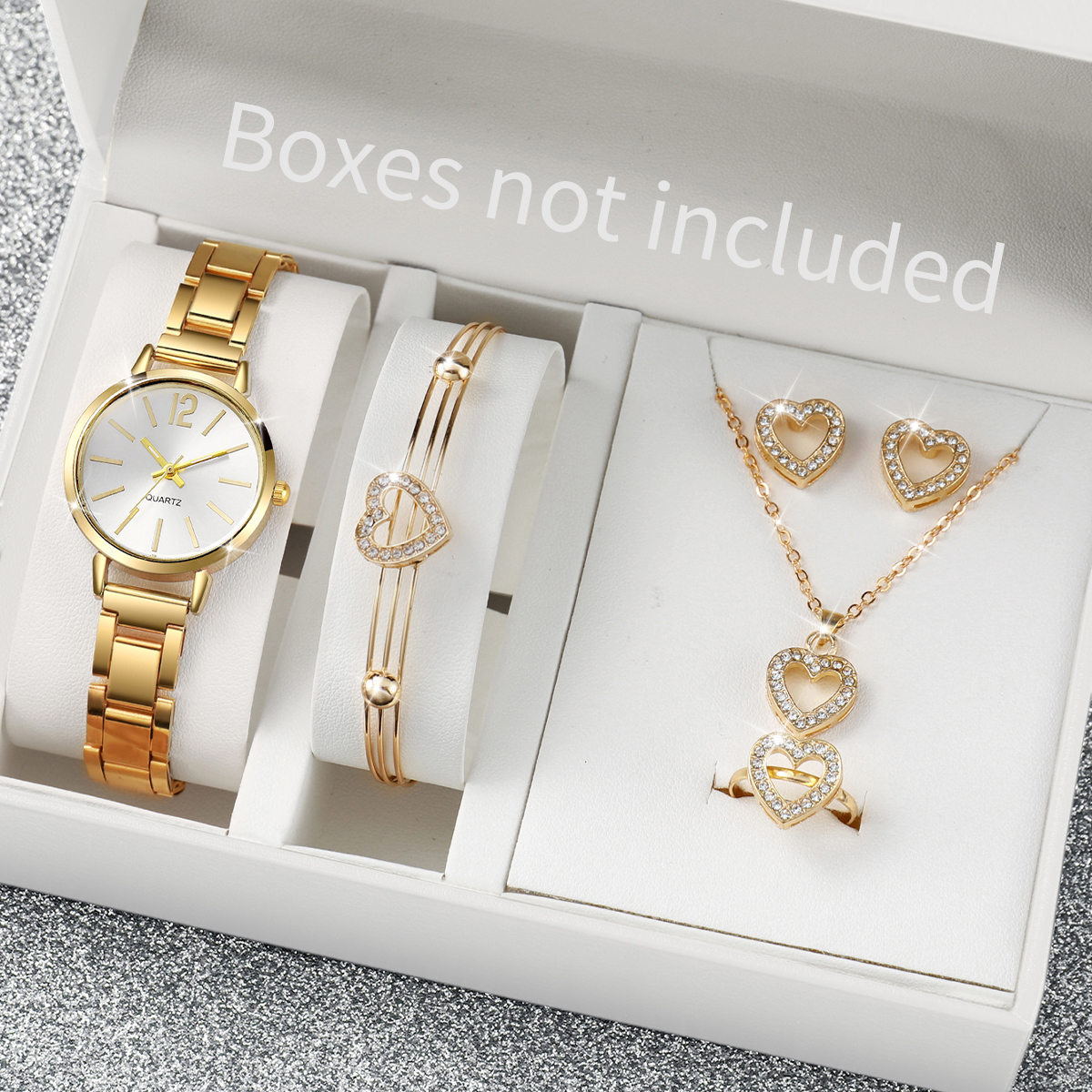 AliExpress Women's Quartz Watch and Jewelry Set (6-Piece), view 3