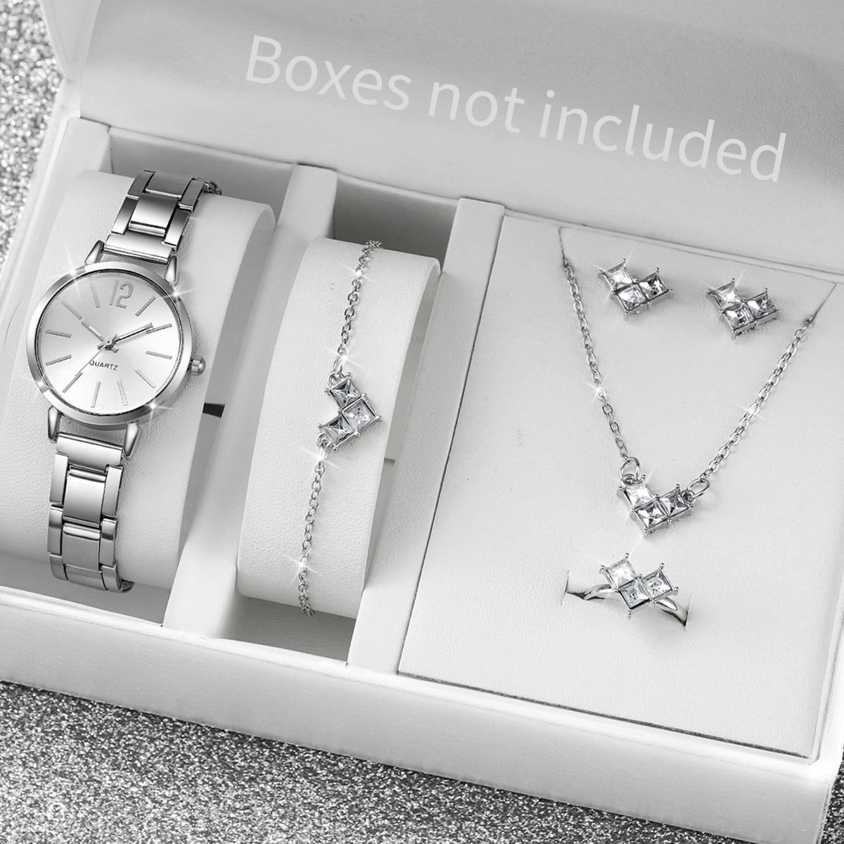 AliExpress Women's Quartz Watch and Jewelry Set (6-Piece), view 4