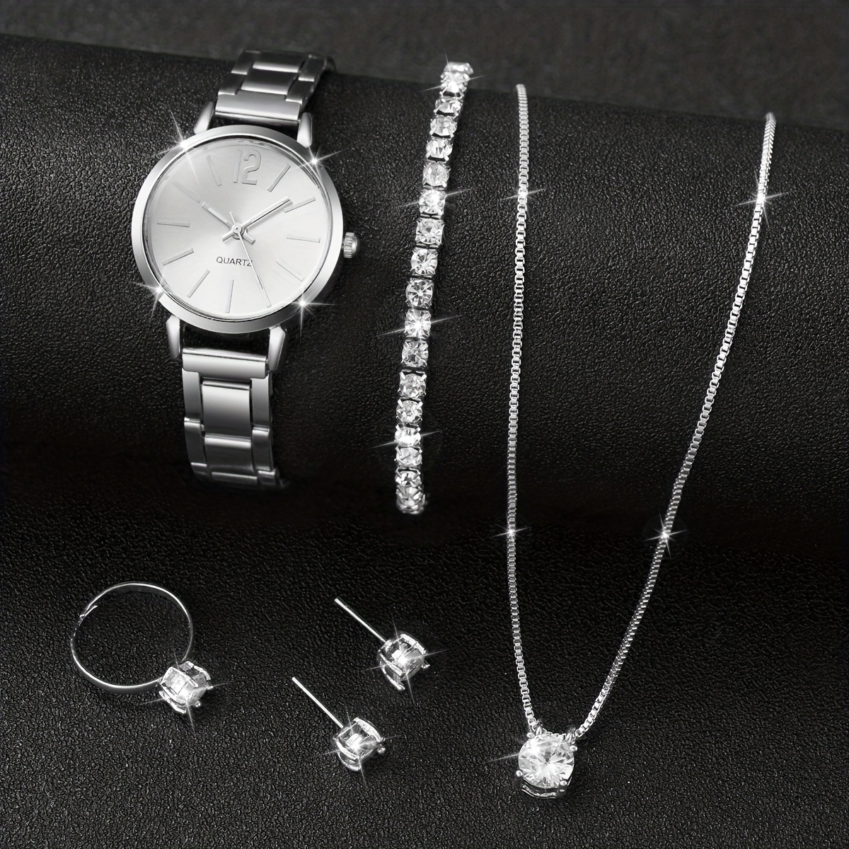 AliExpress Women's Quartz Watch and Jewelry Set (6-Piece), view 5