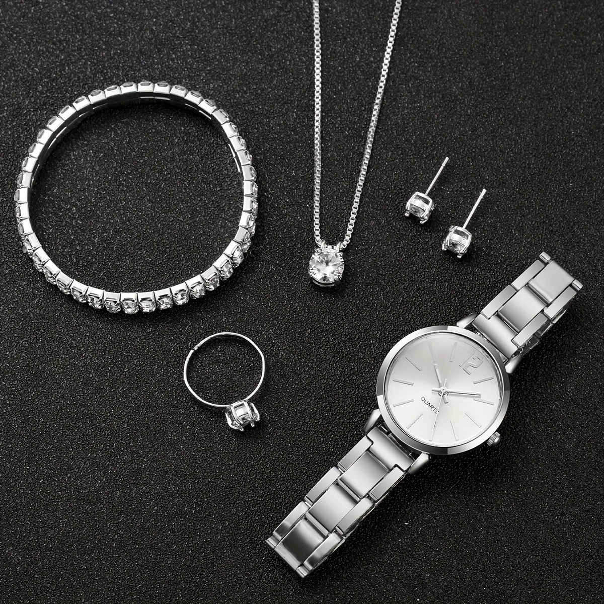 AliExpress Women's Quartz Watch and Jewelry Set (6-Piece), view 6