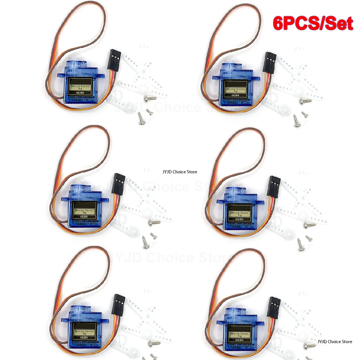 AliExpress 6pcs Sg90 9g Micro Servo Motor, Mini Servos Motor Kit Plastic Gear 180 Degree Servo for Rc Car Airplane Plane for Arduino
