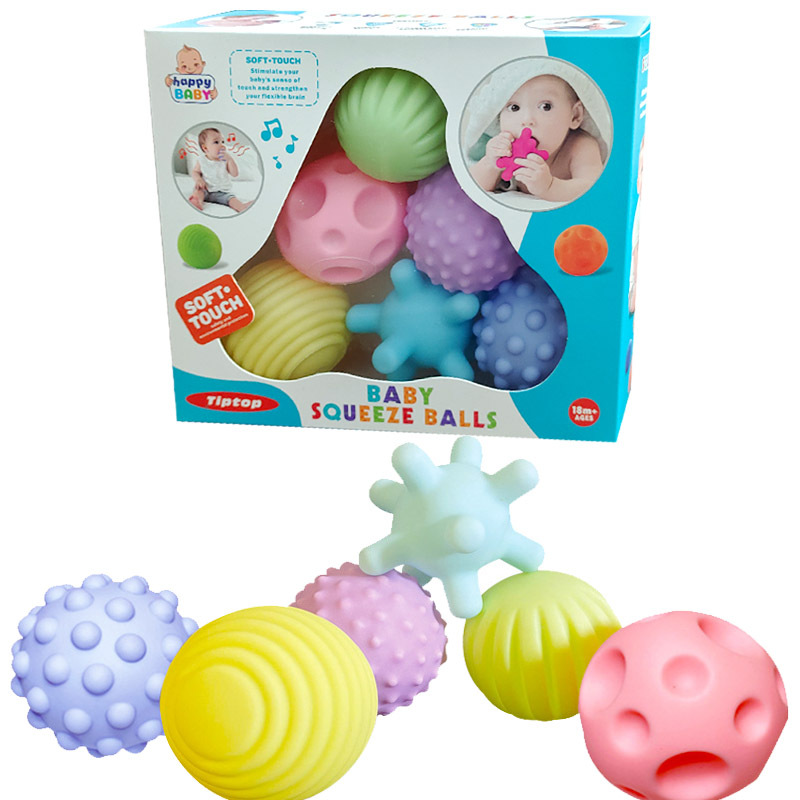 AliExpress 6Pcs Textured Multi Ball Set Develop Tactile Senses Toy Baby Touch Hand Ball Toys Training Ball Massage Soft Balls Kids Gifts