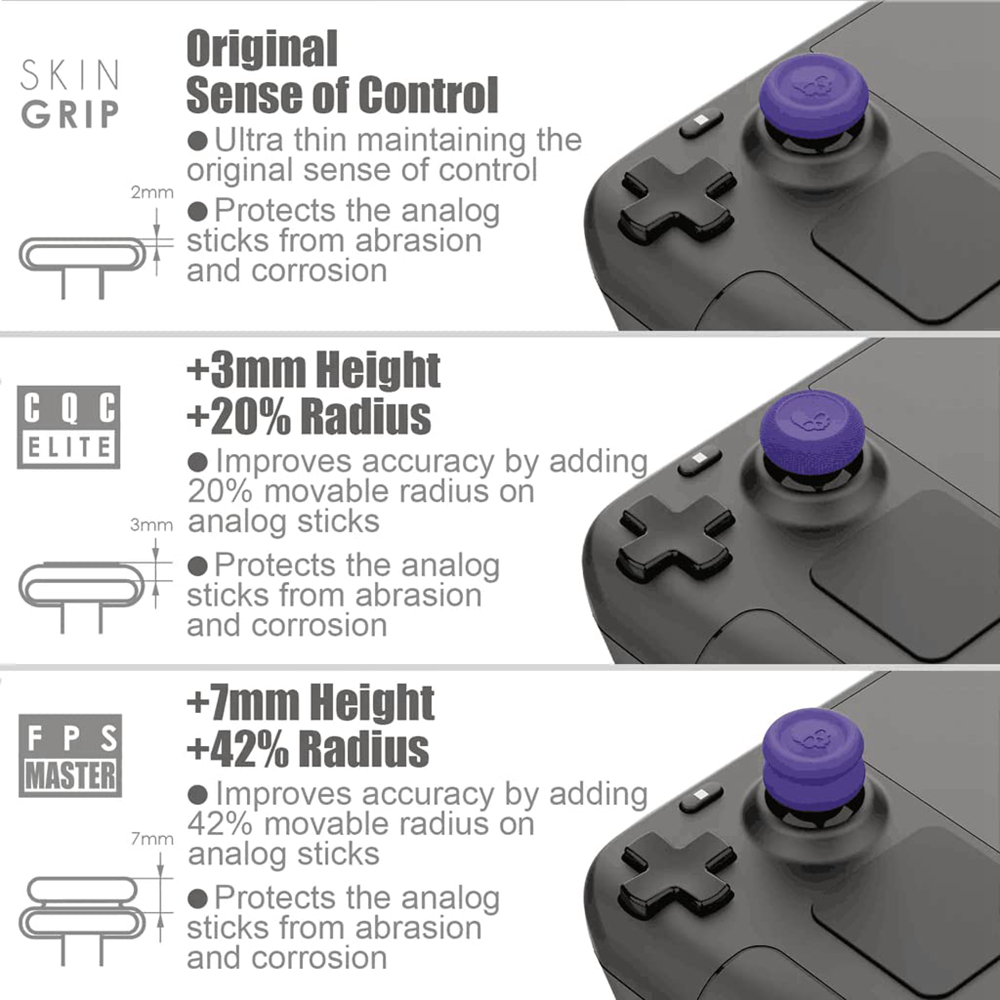AliExpress 6Pcs Thumb Grip for Steam Deck OLED ROG Ally X  Analog Stick Cap for Steam Deck Non-Slip Thumbstick Cover Cap Accessories, view 5