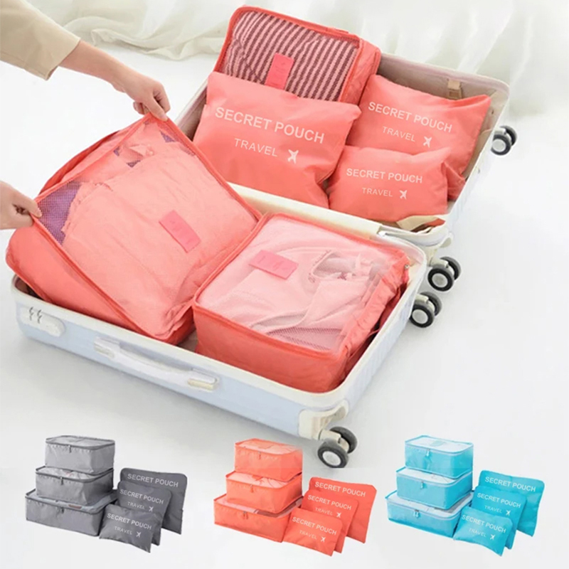 AliExpress 6pcs Travel Storage Bag Large Capacity Luggage Clothes Sorting Organizer Set Suitcase Pouch Case Shoes Packing Cube Bag