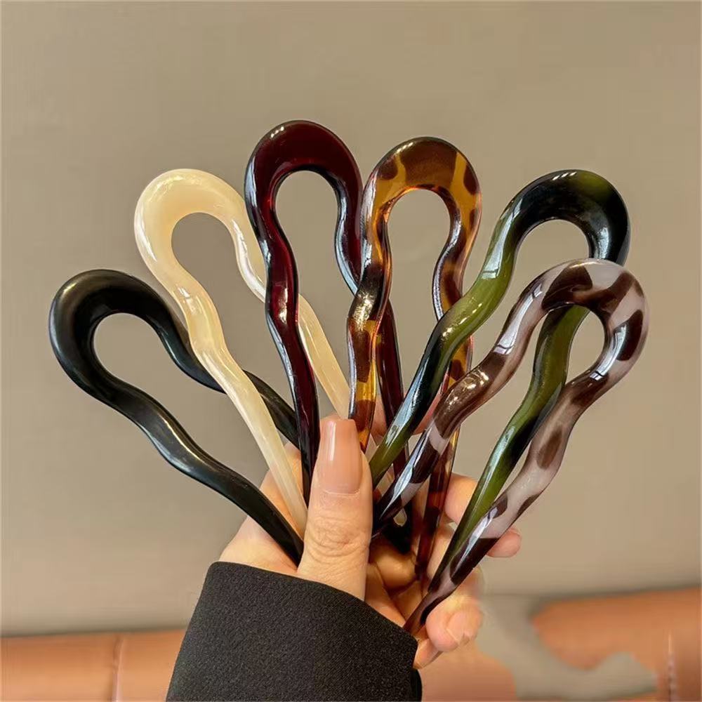 AliExpress Matte Geometric U-Shaped Hair Forks (6-Piece Set), view 2
