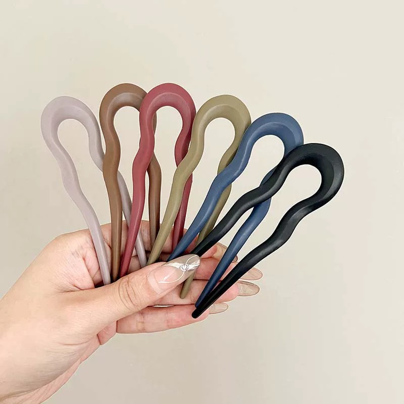 AliExpress Matte Geometric U-Shaped Hair Forks (6-Piece Set), view 3