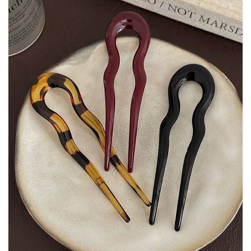 AliExpress Matte Geometric U-Shaped Hair Forks (6-Piece Set), view 6
