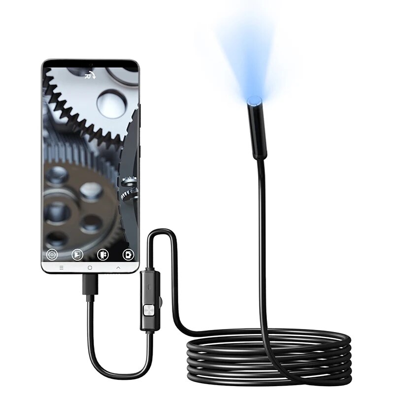 AliExpress 7mm USB-C Endoscope Inspection Camera with LEDs