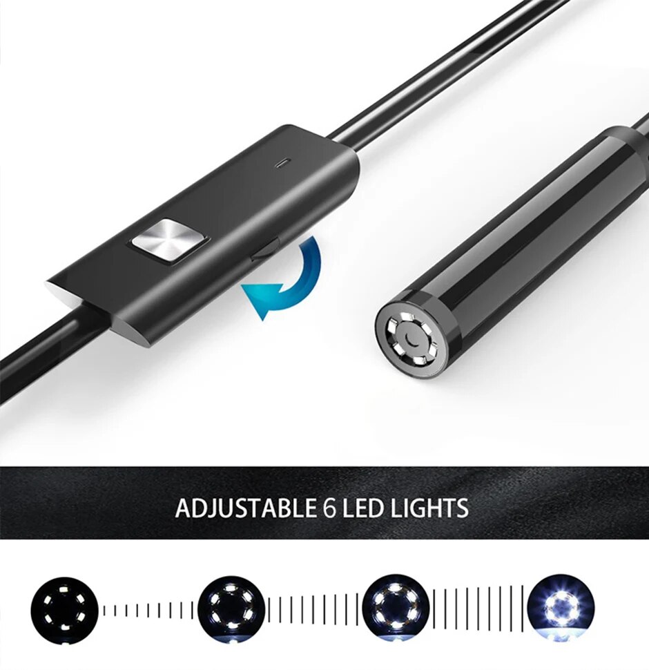 AliExpress 7mm USB-C Endoscope Inspection Camera with LEDs, view 3