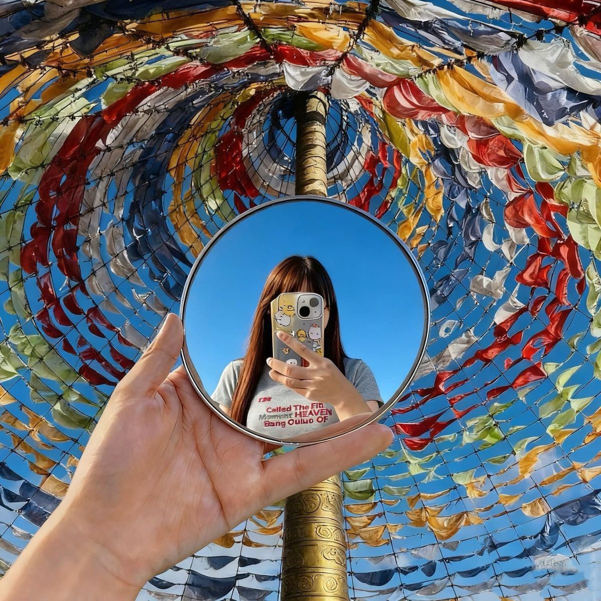 AliExpress 7.5cm/9.5cm Mini Round Mirror Travel Selfie Mirrors Portable Convex Wide-angle Spherical Mirror for IPhone Samsung Vlogging, view 2