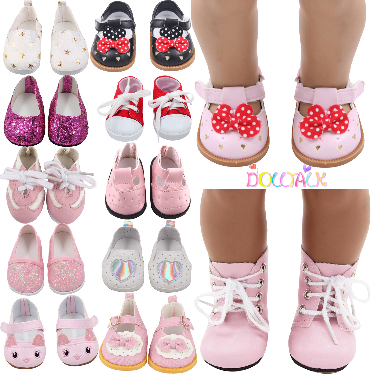 AliExpress 7 Cm Doll Shoes Clothes Handmade Boots For American 18 Inch Girl&43Cm Baby New Born,OG Doll Accessories Shoes Gift Festival Toy