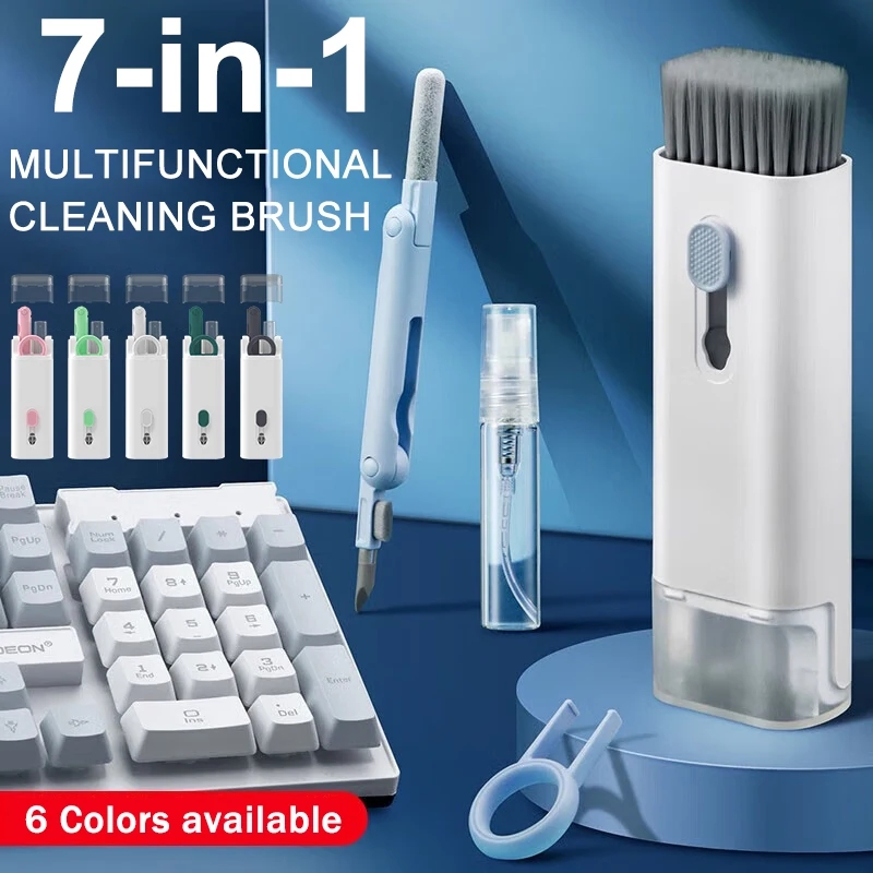AliExpress 7 in 1 Computer Keyboard Cleaner Brush Kit Earphone Cleaning Pen For Headset Keyboard Cleaning Tools Cleaner Keycap Puller Kit