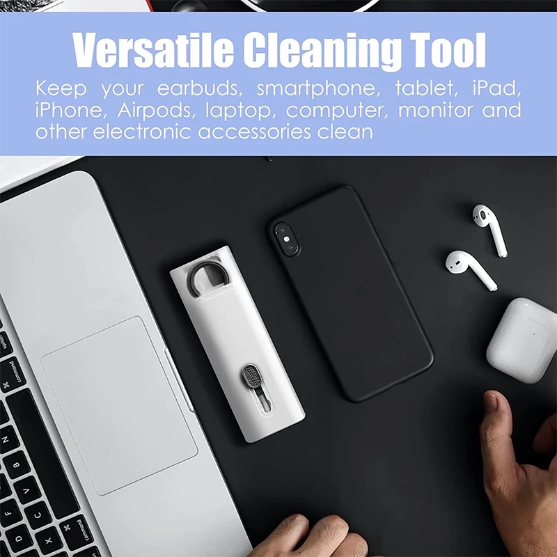 AliExpress 7 in 1 Computer Keyboard Cleaner Brush Kit Earphone Cleaning Pen For Headset Keyboard Cleaning Tools Cleaner Keycap Puller Kit, view 5