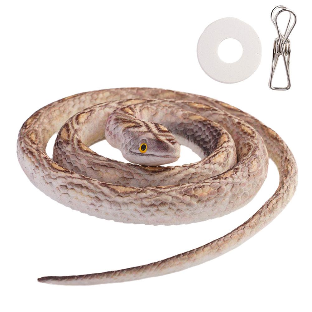 AliExpress 70cm Fake Large Rubber Snake With Line Simulation Prank Toy Realistic Lifelike Scare Prank Gag Gift Joke Toys For Kids Y2W4, view 4