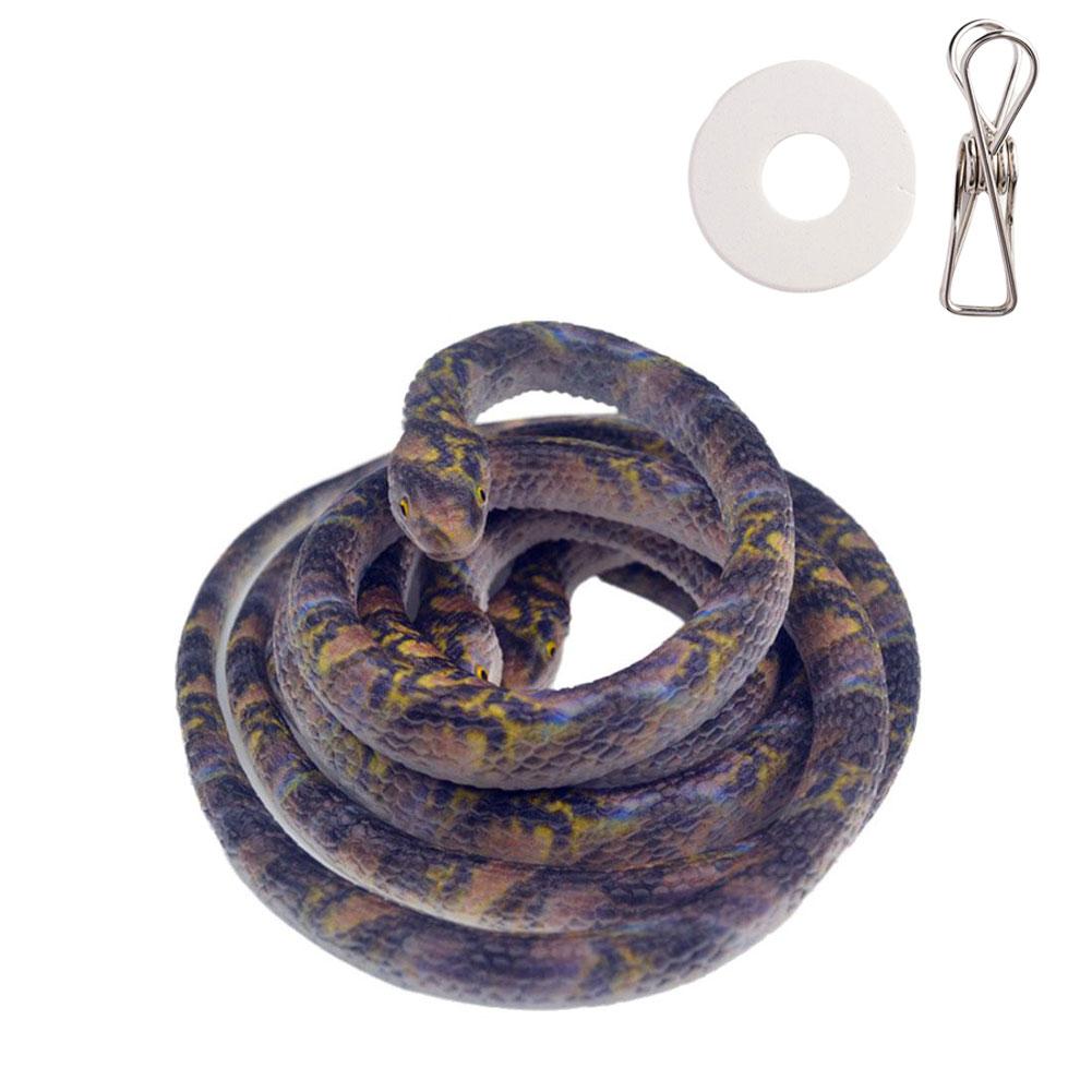 AliExpress 70cm Fake Large Rubber Snake With Line Simulation Prank Toy Realistic Lifelike Scare Prank Gag Gift Joke Toys For Kids Y2W4, view 5