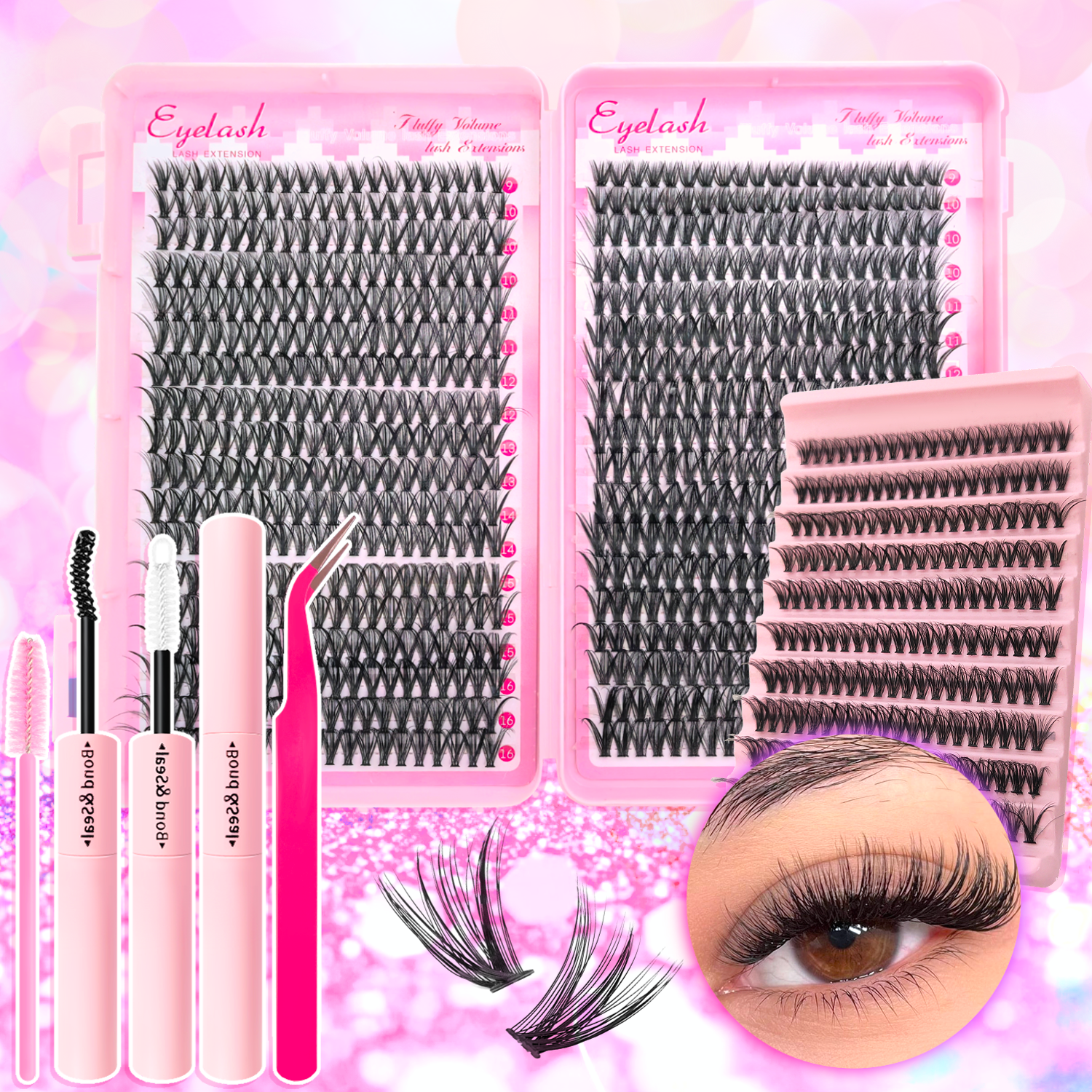 AliExpress DIY Fluffy Lash Cluster Extension Kit