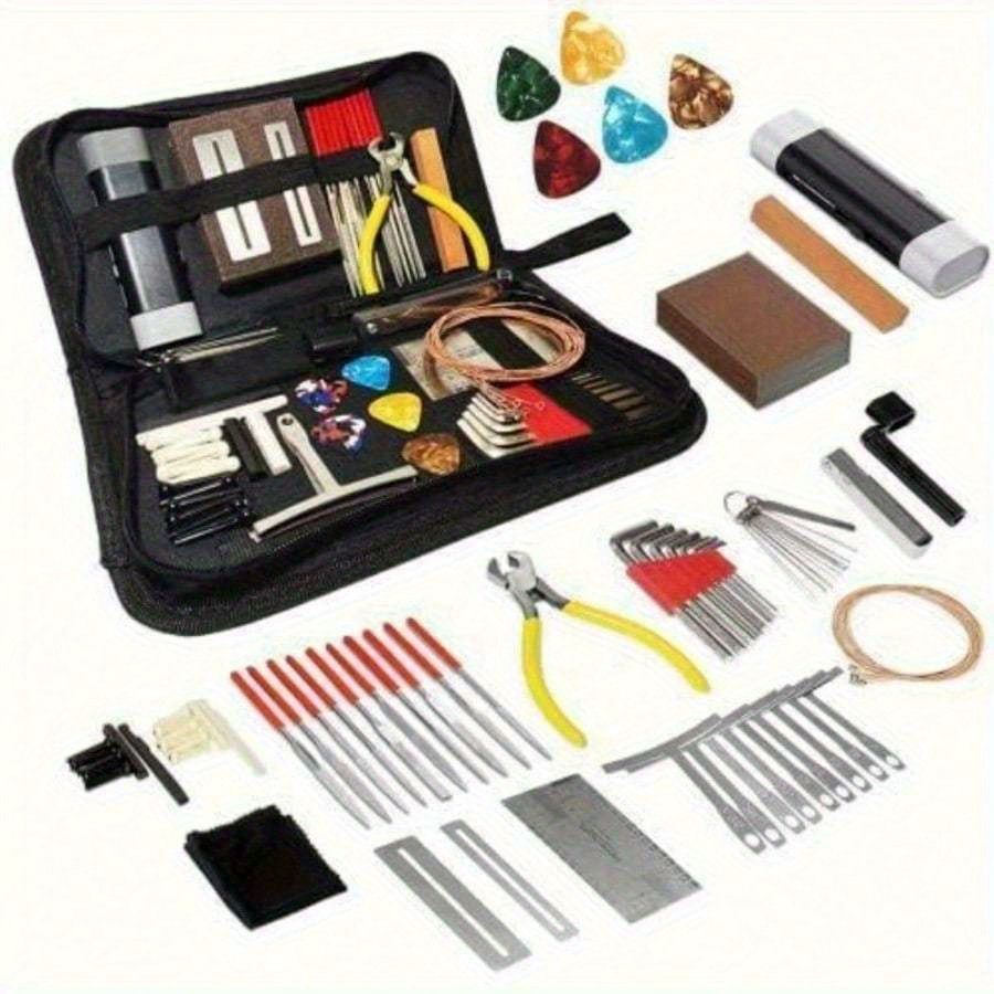 AliExpress 72PCS Guitar Repair Tool Kit Guitar Maintenance Tool Set for Guitar Ukulele Bass Banjo Luthier Tools Guitar Repair Tool Kit