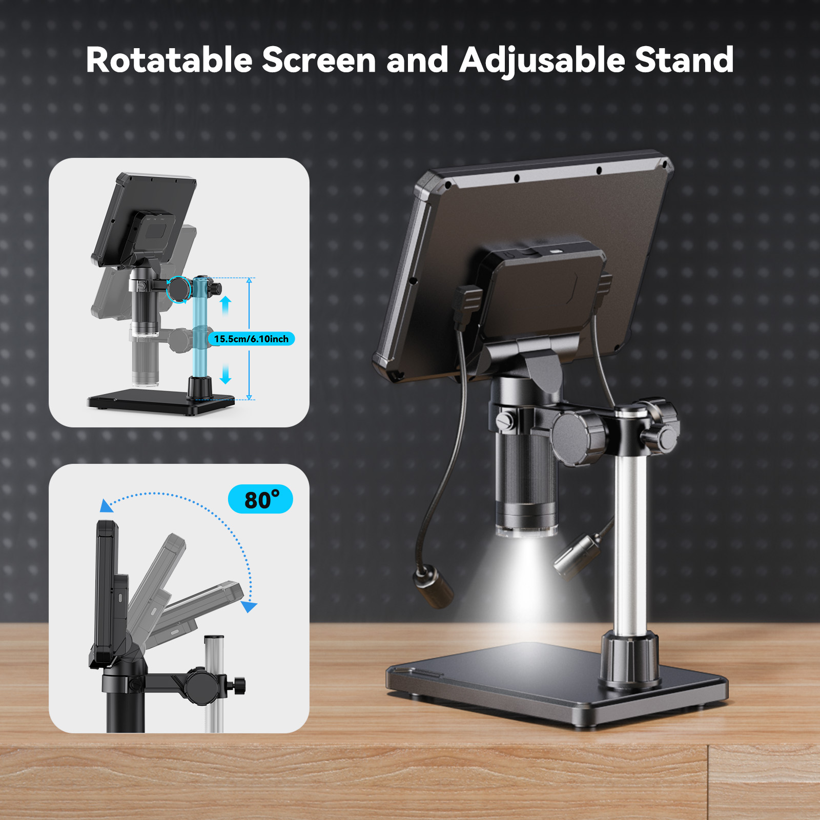 AliExpress 7 Inch Digital Microscope (1200X, 16MP), view 5