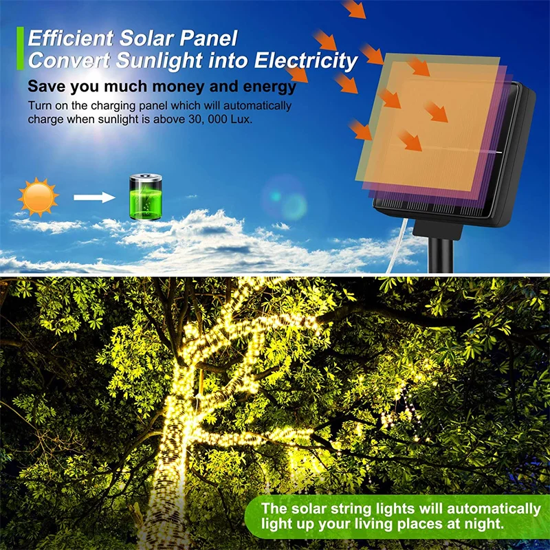 AliExpress Solar LED Fairy String Lights (7m to 32m), view 6