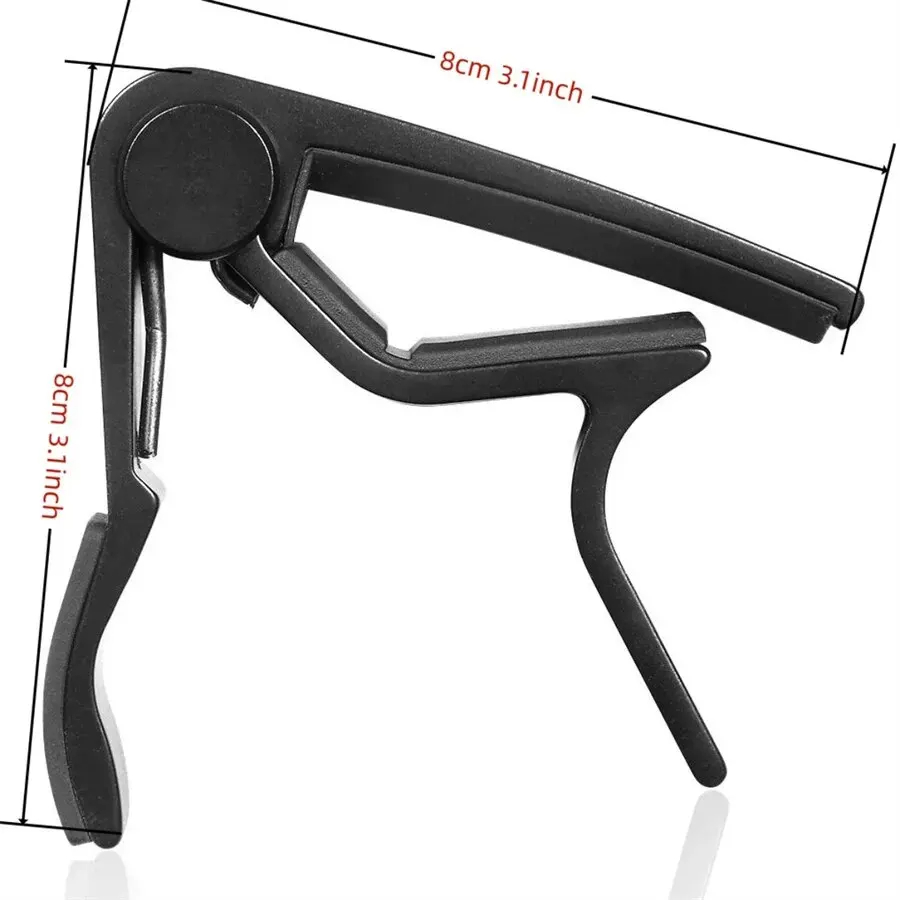 AliExpress 7pcs Guitar Capo for Acoustic And Electric Guitars With 5 Picks for Free And 1 Holder,Black; Silver, view 2