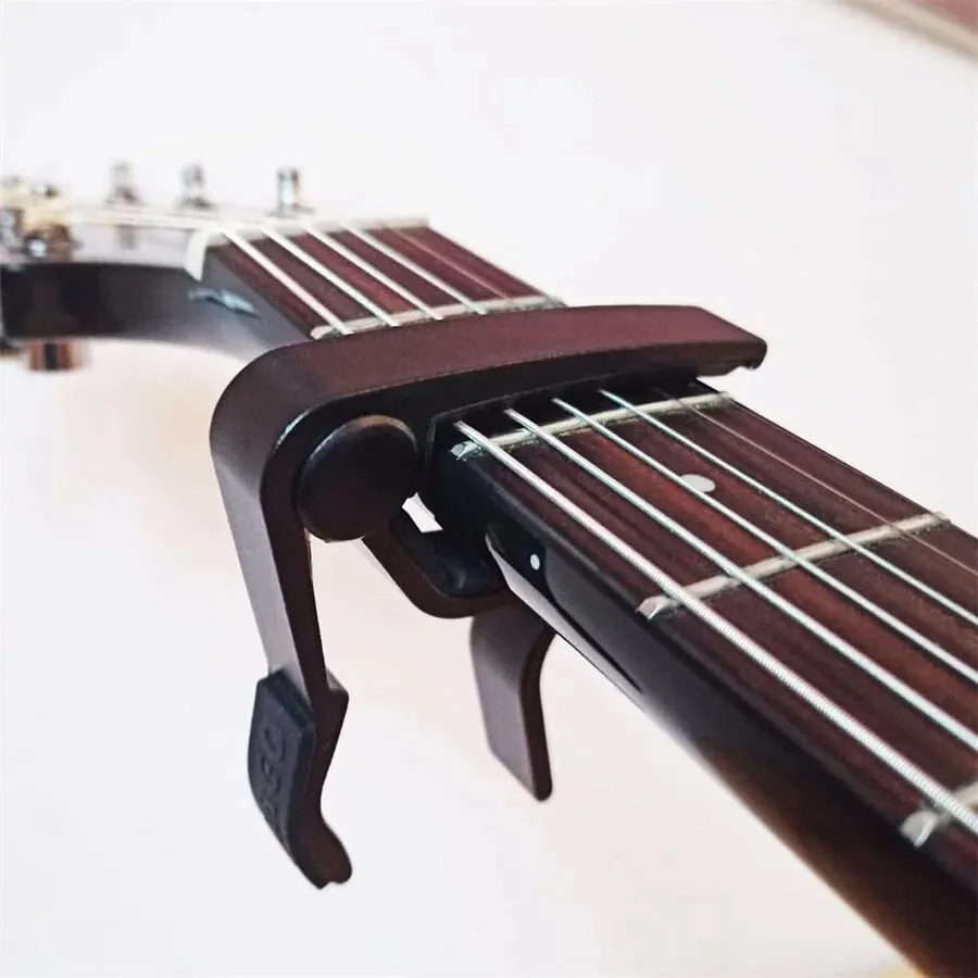 AliExpress 7pcs Guitar Capo for Acoustic And Electric Guitars With 5 Picks for Free And 1 Holder,Black; Silver, view 4